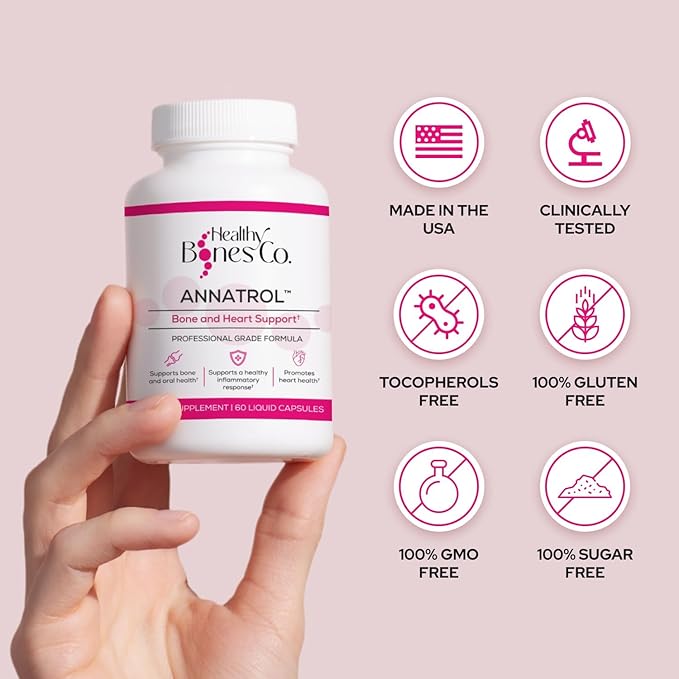 Annatrol Bone &amp Heart Wellness | Premium Annatto Tocotrienols &amp Geranylgeraniol (GG) Vitamin E Complex | Advanced Nutritional Formula for Daily Wellness