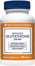 The Vitamin Shoppe Reduced Glutathione Antioxidant 250 (100 Capsules) (100 Capsules)