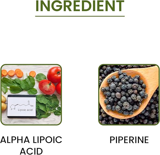 Green Organic Supplements' Alpha Lipoic Acid Complex ALA 90 VCaps Alpha Lipoic Acid Capsules (Pack of 4)