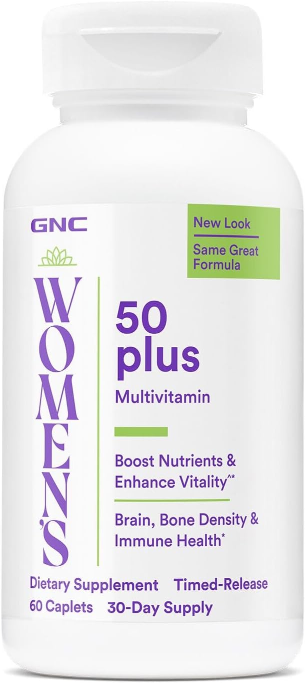 GNC Women's 50+ Multivitamin for Women - Clinically Backed mutlvitamin Formula to Support Aging Women 60 Capsules (30 Servings)