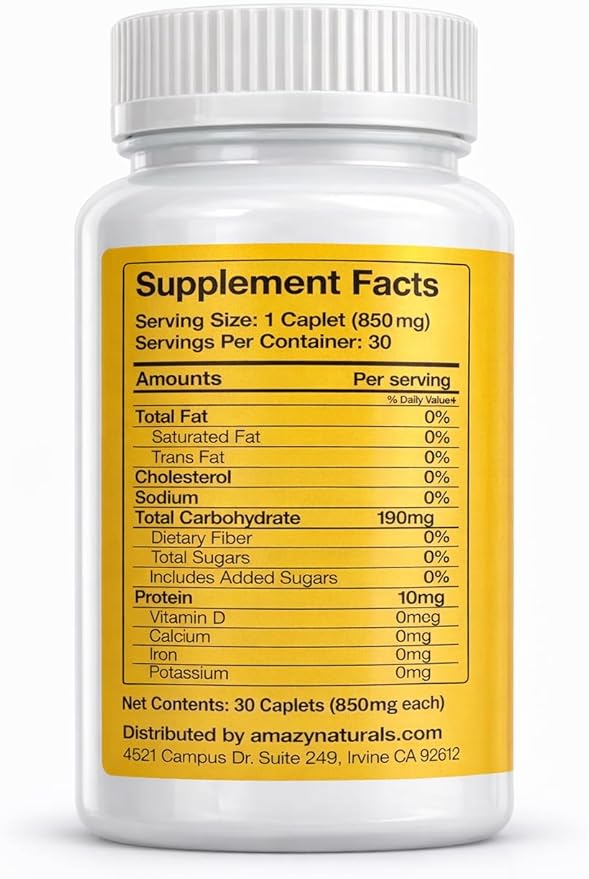 Turmeric Curcumin Supplement Caplets – 850mg per Serving – Joint Support – Antioxidant – 30 Caplets.