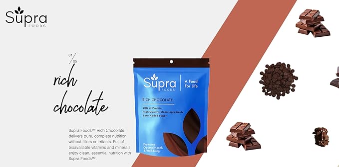 Elemental Nutrition Super Food Formula - Nutrient Dense - Prebiotic - Zero Added Sugar - Easily Digestible - Delicious Flavors - Superfood - No Artificial Colors (25 Servings Chocolate)