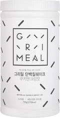 GRIMEAL Meal Replacement Shake ㅣ 12 Flavors for Daily Nutrition ㅣ High Protein Low Sugar Formula ㅣ Plant &amp Whey Protein Blend ㅣ Includes 11 Vitamins &amp Minerals ㅣ Cookie &amp Cream 750g Powder