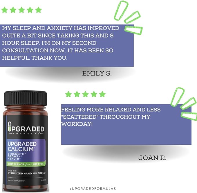 Upgraded Formulas Calcium Supplement - Strength Growth Heatlth - 60 Capsules