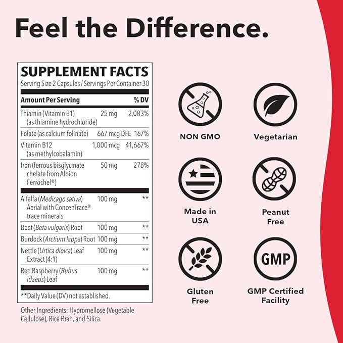 LifeSeasons Blood Nourish-R + B/P Stabili-T – Iron Deficiency &amp Blood Pressure Support Supplement Bundle – Supports Anemia Fatigue Paleness Dizziness Healthy Heart &amp Circulation- 60 &amp