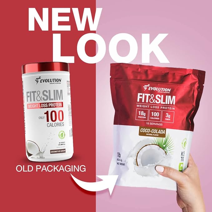 Evolution Advance Nutrition Fit &amp Slim Blend – Grass-Fed Whey Protein Powder for Easy Digestion Keto-Approved Non-GMO Stevia Sweetened Natural Flavor – 2 Pounds (Coco-Colada)