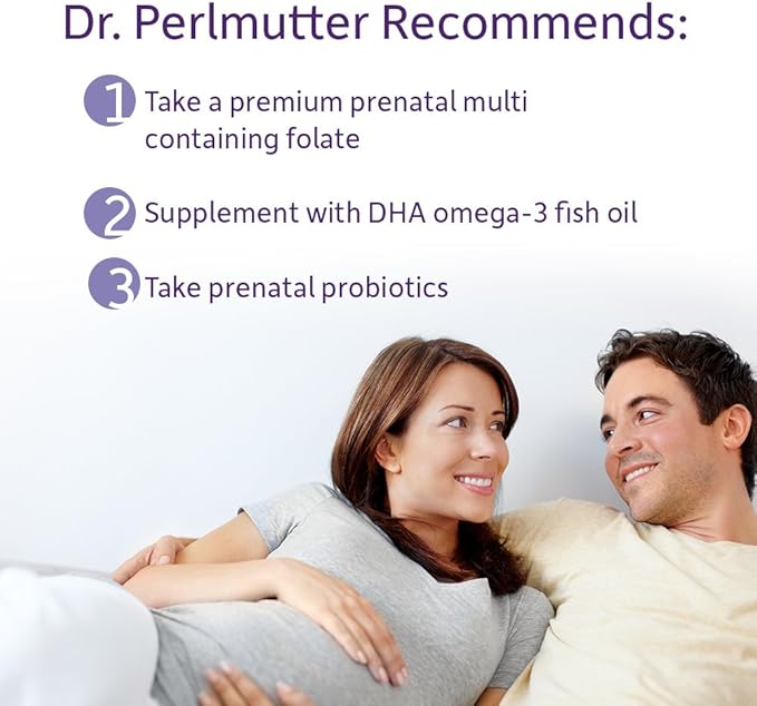 Garden of Life Dr. Formulated Probiotics Once Daily Prenatal - Acidophilus and Bifidobacteria Probiotic Support for Mom and Baby – Shelf Stable - Gluten Dairy and Soy-Free - 30 Vegetarian Capsules