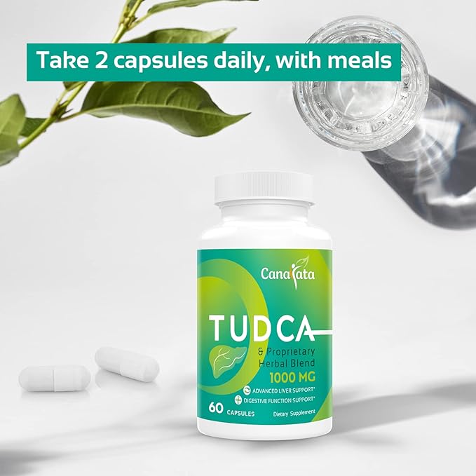 TUDCA Liver Support Supplements 1000mg - 120 Vegan CapsulesTUDCA Bile Salts with Milk Thistle Herbal Blend Formula for Cleanse Detox &amp Repair