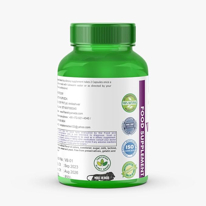 Planet Ayurveda Plant Based Vitamin D3 Organic Healthy Bones Immunity Mood for Women Men Children 60 CT (30-60 Days) (Pack of 2)