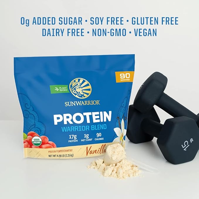 Chocolate Peanut Butter &amp Vanilla Organic Plant Based Protein Powder Set | Bundle &amp Save | Vegan Organic Protein Powder | Non-GMO Soy Dairy &amp Gluten Free (90 Servings Vanilla 30 Servings