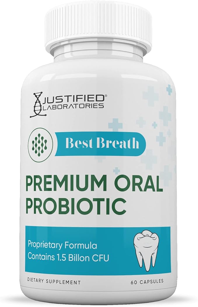 Justified Laboratories (3 Pack) Best Breath 1.5 Billion CFU Probiotic Oral Support 180 Capsules