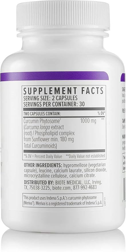Biote Nutraceuticals - Curcumin SF - Circulation + Healthy Aging (60 Capsules)