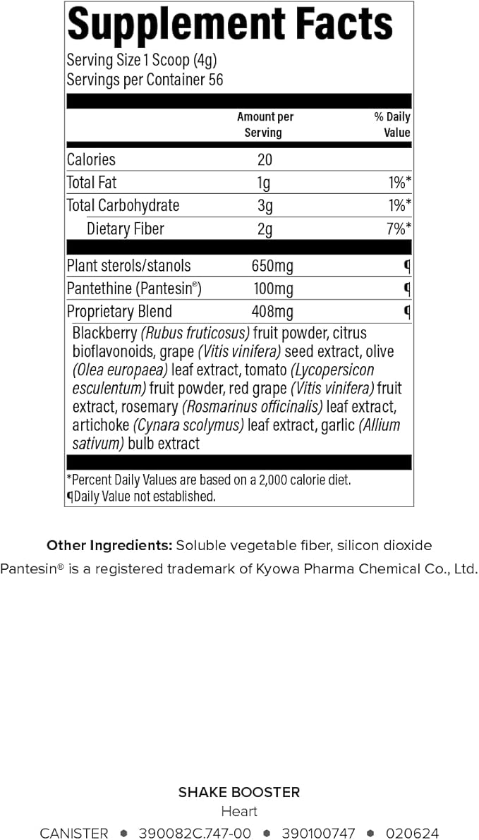 Isagenix Heart Shake Booster - Scientifically Formulated to Help Promote Cardiovascular Health - 7.9 Oz Canister - 56 Servings