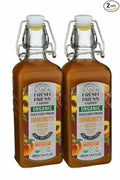 Organic Peach Cider Vinegar with The Mother – Immunity Boost Blend Raw &amp Unfiltered with Manuka Honey Elderberry &amp Turmeric 16.4 fl oz Bottles (Pack of 2)
