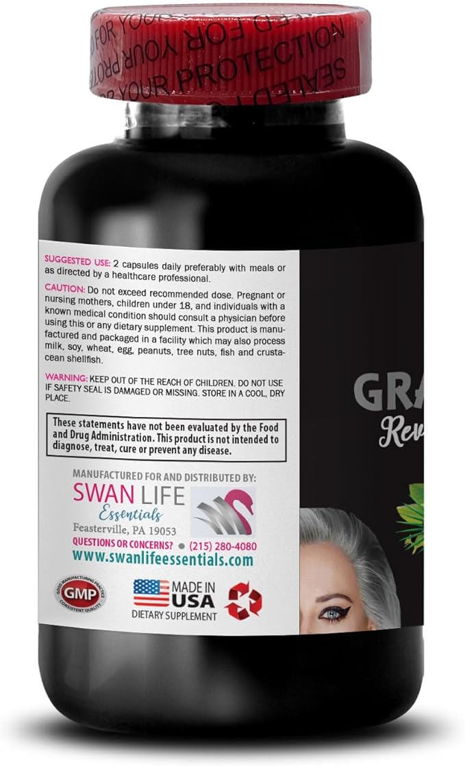 Biotin Fresh Tone - Gray Hair Reverse - Vibrant Hair Color Color Boost Hair Pigmentation Radiant Sheen Hair Tone Hair Transformation Color Vitality Natural Hair Color 3 Bottles 180 Capsules