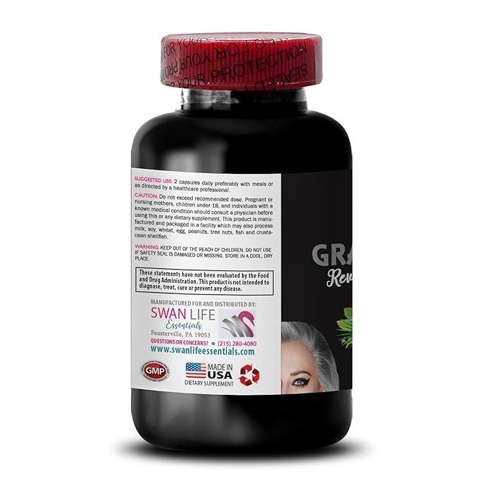 True color - GRAY HAIR REVERSE - Hair color boost Vibrancy restore Color refresh Lively hair Hair brilliance Natural shade Color vitality Hair pigment renewer Fresh tone 3 Bottles 180 Caps