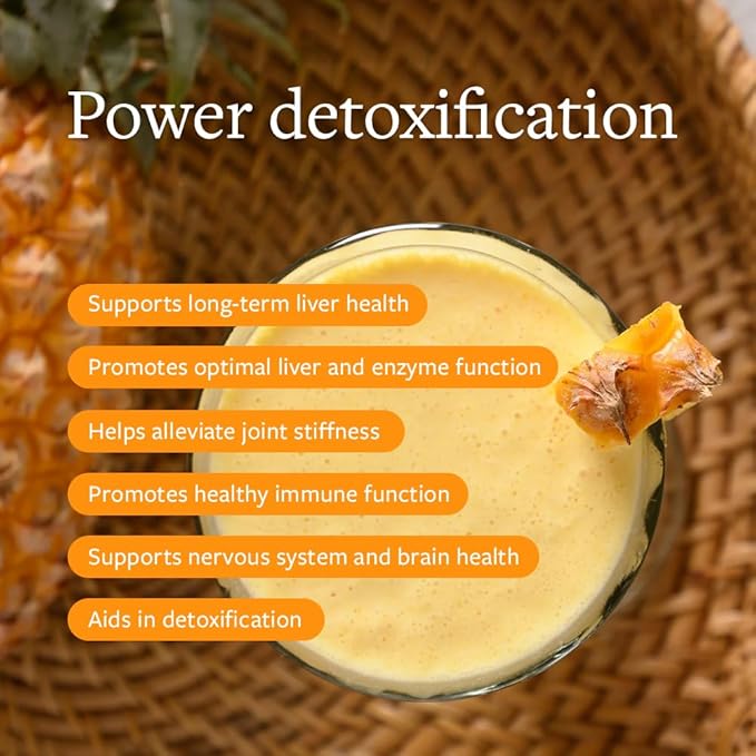Liver Support Supplement for Liver Health &amp Detox Milk Thistle Turmeric Supplement with Antioxidant Protection Vegetarian Capsules Non-GMO Gluten &amp Soy Free - 60 Count