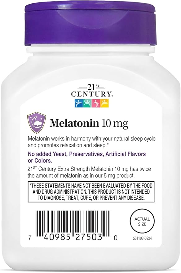 21st Century Quick Dissolve Melatonin 10mg Cherry 120 ea (Pack of 2)