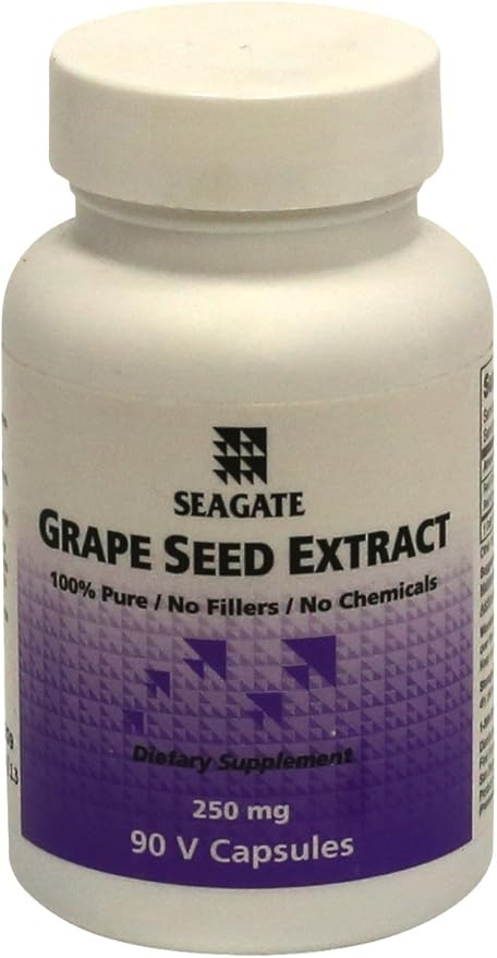 Seagate Products Grape Seed Extract Supplements 250mg 90 Veg Capsules
