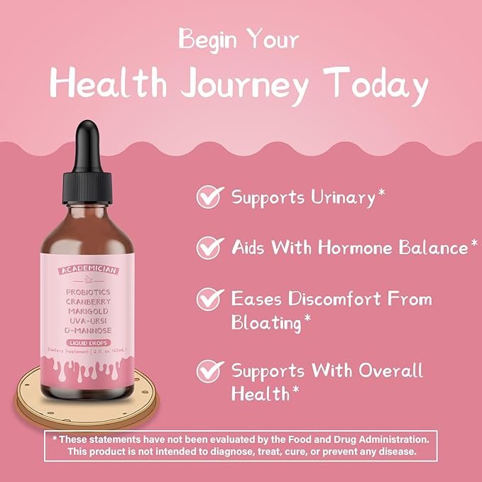 Cranberry Extract Liquid Probiotic with UVA Ursi Tincture D Mannose Liquid - 60ml