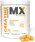 Creatine Monohydrate Gummies for Men &amp Women – Real Fruit Gummy Supplement for Muscle Growth Recovery Longevity Cognitive Health &amp Memory – 90 Chews (90 Gummies Mango)