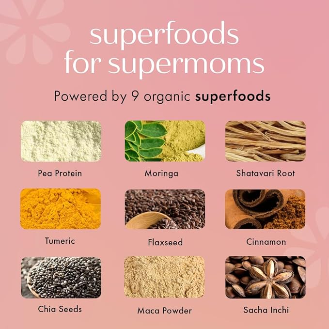 Boobie Body Superfood Protein Pregnancy and Postpartum Meal Replacement Shake Coffee Caramel Flavor | 19g Protein | Safe for Lactation &amp Motherhood | Organic Vegan Zero Sugar 1 Tub (20 Serving