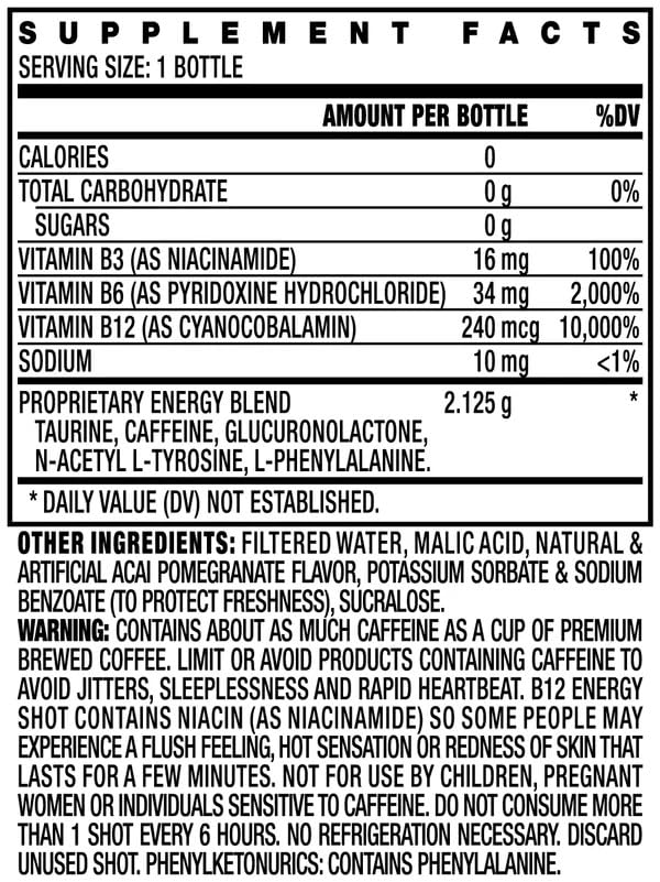 Stacker 2 Vitamin B Complex B12 B6 B3 Liquid Energy Shots - Vegansafe &amp Vegan Cyanocobalamin 10000% DRV - B-6 Pyridoxine 40mg - B3 Niacinamide (Niacin) 20mg - BASED BOX Bundle Pack (2oz Pack of