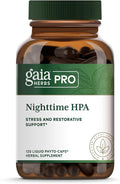 Gaia Herbs Pro Nighttime HPA - Restorative &amp Healthy Sleep Support Supplement* - Relaxation Support Supplement* with Ashwagandha Root Extract &amp Cordyceps Mushroom - 120 Liquid Phyto-Caps (60 S