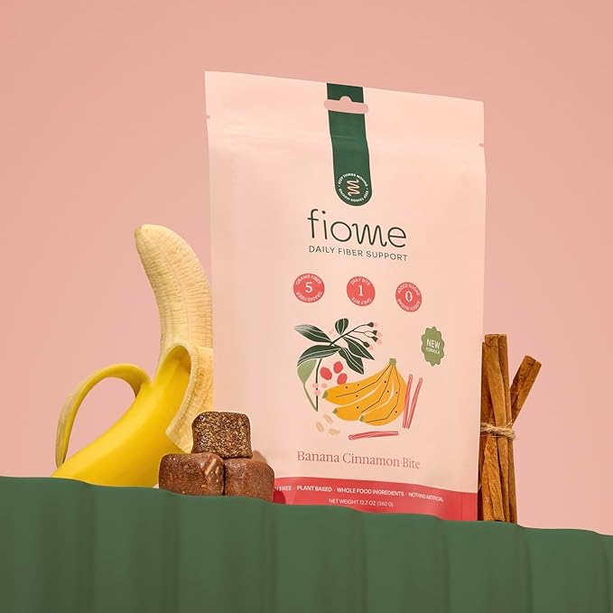 Fiber Bites - 5g Daily Fiber Supplement - Supports Regularity Digestion and Gut Health - All Natural Ingredients 30 Servings Banana Cinnamon Flavor