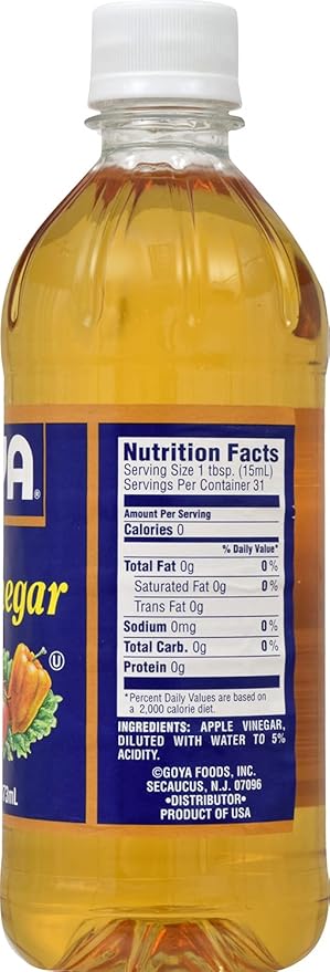 Goya Foods Apple Cider Vinegar 16 Fluid Ounce (Pack of 24)