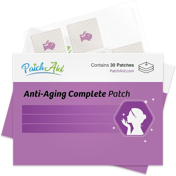 Patch Aid Women’s Anti-Aging Support Bundle: Collagen Plus + Anti-Aging Complete Topical Patches – Promote Youthful Skin Joints &amp Vitality | $50 Value