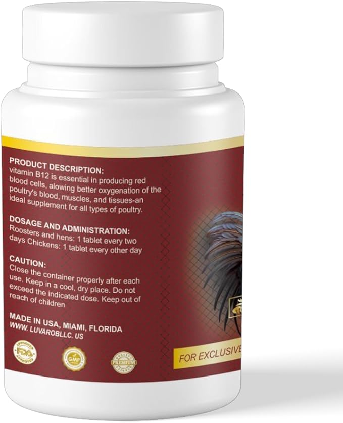B-12 200 Tablets for Birds Roosters