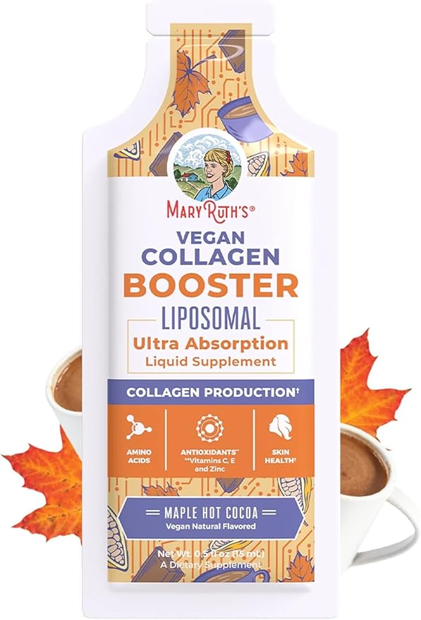 MaryRuth Organics Collagen Booster Liposomal | Sugar Free | Liquid Collagen Booster with VIT C E ZincCopper&ampSilica | Skin Care&ampJoint Support Supplement | Vegan | Non-GMO | Gluten Free | 14