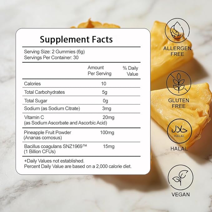 Feminine Balance Gummies for Women - Vegan Pineapple Gummy Vitamins Supports Vaginal pH &amp Healthy Flora 60 Gummies (30-Day Supply) (1)