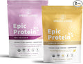 Sprout Living Epic Protein Bundle - Vanilla Lucuma &amp Pro Collagen (20g Organic Plant-Based Protein Powder Vegan Gluten Free Superfoods) | 1lb 12 Servings