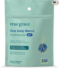 True Grace Men's 40+ One Daily Multivitamin Fermented Minerals Organic Adaptogens &amp Mushrooms Whole Body Balance Immune Endurance Bone &amp Heart Support Supplement - Non-GMO - 90 Vegan Tablet