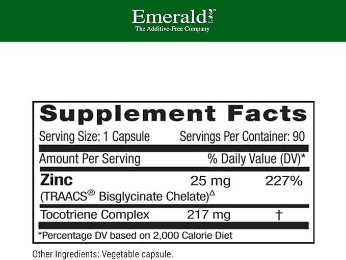EMERALD LABS Vitamin D3+K2 (60 Caps) &amp Zinc 25mg (90 Caps) - Bone Health Heart Support Immune Support Digestive Health Oxidative Stress Support - Gluten-Free