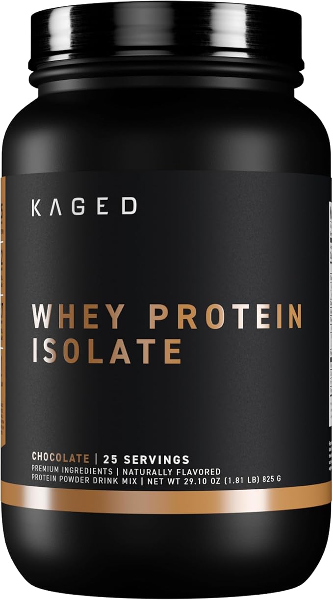 Kaged Whey Protein Isolate Powder | Chocolate | 100% Pure Low Lactose Whey | Post Workout Recovery Drink | Supports Muscle Building | Supplements for Men &amp Women | 41 Servings