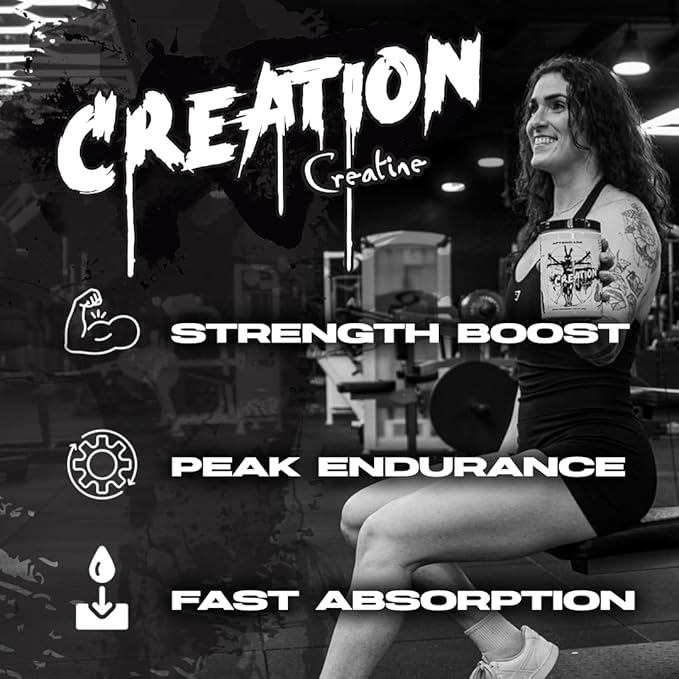 AFTERDARK Supplements Creation – Creatine + HMB Powder | 6 Forms of Creatine for Strength Endurance &amp Hydration | No-Bloat Formula | for Men &amp Women | Cherry Italian Ice