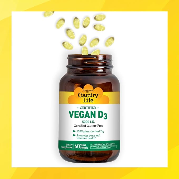 Country Life Vegan D3 60 Count