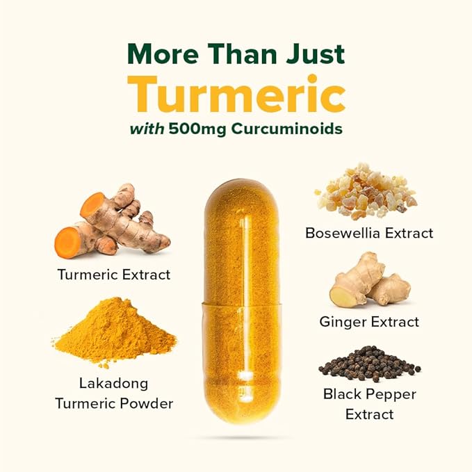 VAHDAM Turmeric Curcumin 2000mg (500mg Curcuminoids) with Boswellia &amp Piperine for Fast Absorption | Supports Joint Health and Mobility | 90 Capsules (Pack of 2)