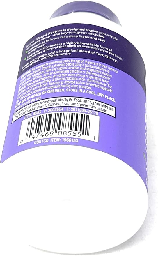 Natrol Sleep &amp Restore Capsules 120 Count Melatonin 5mg with GABA Magnesium &amp Vitamin B6 Vegetarian Non-GMOEssential for Your Ultimate Restorative Sleep Melatonin-Free 60 Day Supply