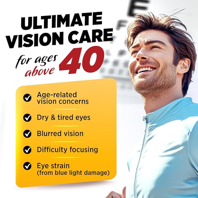 LABO Nutrition Ultimate VisionREGAIN Eye Vitamin Beyond AREDS 2 Formula with Lutein Zeaxanthin Saffron Extract Blueberry for Macular &amp Retinal Health Eye Fatigue Night Vision Support 60 Coun