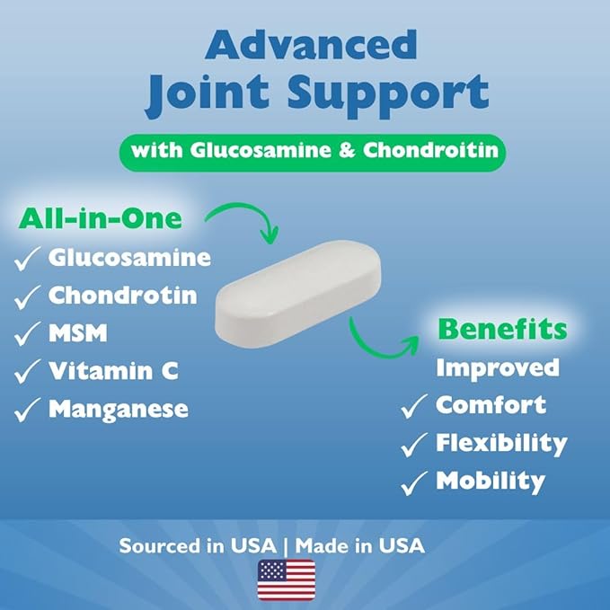 KALA HEALTH MSMPure Advanced Joint Support Tablets – Glucosamine Chondroitin OptiMSM Ester-C &amp Manganese for Joint Health Flexibility &amp Mobility – Vegetarian-Sourced Glucosamine 360 Count