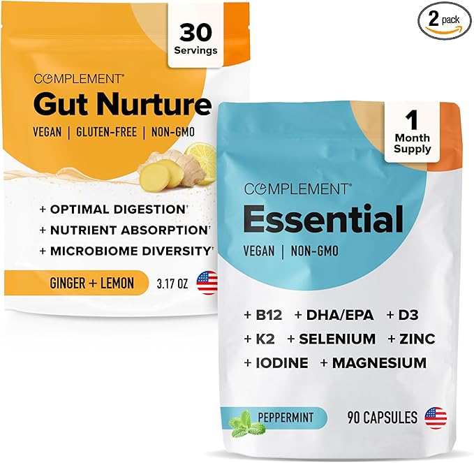 Complement Gut Nurture &amp Essential Multivitamin Bundle – Comprehensive 30-Day Support for Digestive Health and Nutritional Wellness