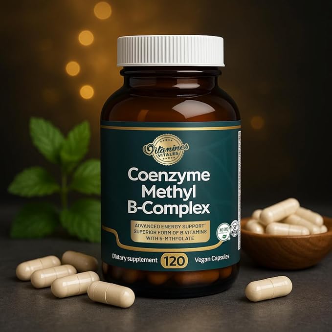Coenzyme Methyl B-Complex – 120 Vegan Capsules | Advanced Energy &amp Metabolism Support | Active B Vitamins