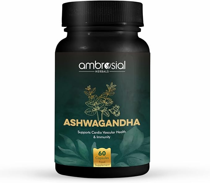 AMBROSIAL Ashwagandha 500mg (Pack of 1-60 Capsules)