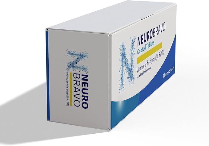 Neurobravo Vitamin B1 B6 B12 Tablets for Nerve Health Nerve Pain Numbness Muscle Stiffness Muscle Cramp Impaired Sensation