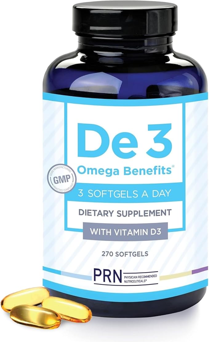 De3 Dry Eye Ultra Pure rTG Omega 3 – Support for Dry Eyes - 2400mg EPA &amp DHA – New &amp Improved-Burpless-3 per Day Serving 3-Month Supply