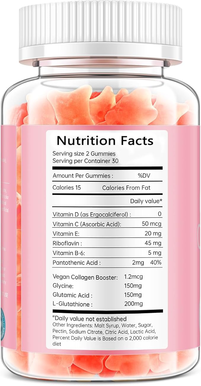 Glutathione Collagen Glow Gummies for Women Glutathione Collagen Glow Gummies for Dark Spot 60/120Pcs Korean Organic Glow Beauty Collagen for Skin Care (3)